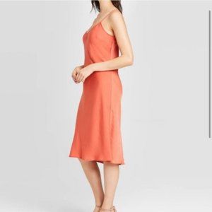 A New Day Rusty Pink Slip Dress NWT
